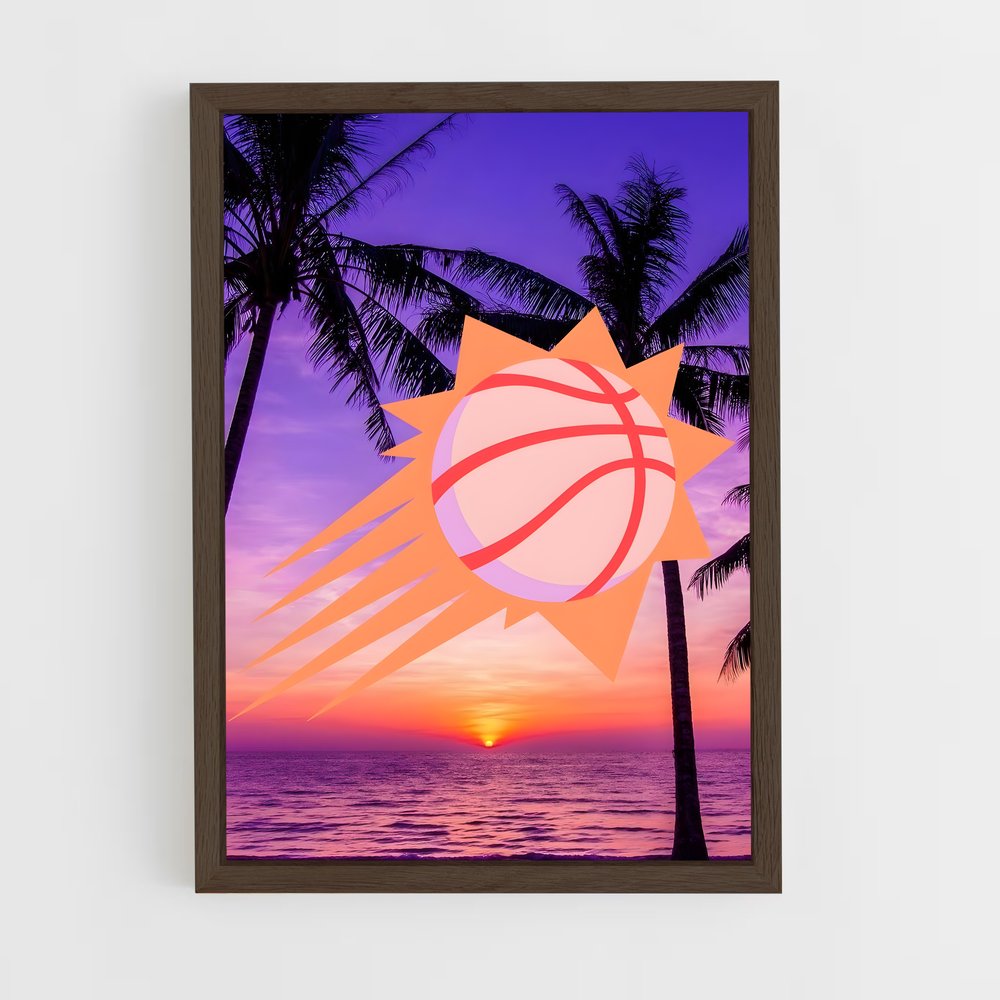 Poster Sunset Slam – affiche Basketball (vue 5)